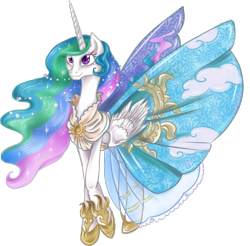 Size: 1383x1362 | Tagged: dead source, safe, artist:matrosha123, princess celestia, alicorn, pony, clothes, dress, solo