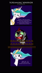 Size: 2400x4200 | Tagged: safe, artist:rainheart94, king sombra, princess celestia, alicorn, pony, unicorn, comic, female, horn, male, mare, stallion