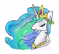 Size: 1800x1647 | Tagged: safe, artist:damianuss, princess celestia, alicorn, pony, colored, solo