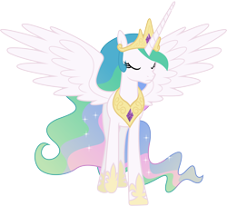 Size: 5930x5390 | Tagged: safe, artist:90sigma, princess celestia, alicorn, pony, absurd resolution, female, mare, simple background, solo, transparent background, vector