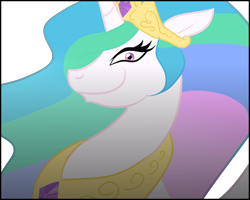 Size: 4000x3200 | Tagged: safe, artist:missalphabetsoop, princess celestia, alicorn, pony, bust, female, looking at you, mare, rapeface, smiling, solo