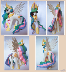 Size: 900x981 | Tagged: safe, artist:sewyouplushiethings, princess celestia, pony, brushable, custom, irl, photo, solo, toy