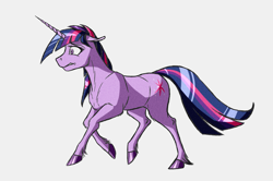 Size: 3030x2016 | Tagged: safe, artist:akweer, twilight sparkle, unicorn twilight, pony, unicorn, female, floppy ears, frown, mare, simple background, solo, unshorn fetlocks, worried