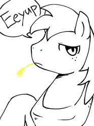 Size: 699x942 | Tagged: safe, artist:maren, derpibooru import, big macintosh, earth pony, pony, monochrome, sketch, solo