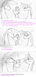 Size: 1276x2724 | Tagged: safe, artist:twilestiadiaries, princess celestia, princess luna, twilight sparkle, alicorn, pony, aftersex, female, incest, lesbian, polyamory, princest, shipping, twilestia, twiluna, twilunestia