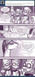 Size: 578x1280 | Tagged: safe, artist:johnjoseco, princess celestia, alicorn, pony, ask, ask princess molestia, comic, goggles, princess molestia, tumblr, wonderbolts