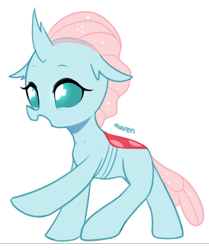 Size: 1960x2350 | Tagged: safe, artist:maren, derpibooru import, ocellus, changedling, changeling, cute, diaocelles, digital art, female, open mouth, raised leg, simple background, smiling, solo, white background