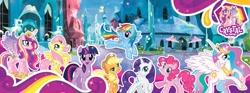 Size: 851x315 | Tagged: safe, applejack, fluttershy, pinkie pie, princess cadance, princess celestia, rainbow dash, rarity, twilight sparkle, alicorn, earth pony, pegasus, pony, unicorn, banner