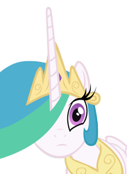 Size: 6000x8209 | Tagged: safe, artist:gen-jack-oneill, princess celestia, alicorn, pony, absurd resolution, female, mare, simple background, solo, stare, transparent background, vector