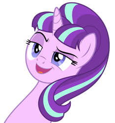 Size: 1181x1264 | Tagged: safe, artist:culu-bluebeaver, starlight glimmer, pony, unicorn, comic:the newcomer, dreamworks face, female, mare, necc, png, s5 starlight, simple background, smiling, solo, transparent background