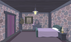 Size: 1477x879 | Tagged: safe, artist:culu-bluebeaver, comic:the newcomer, season 5, bed, bedroom, door, equal town, lamp, mirror, oil lamp, our town, picture, room, starlight's room