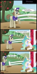 Size: 800x1589 | Tagged: safe, artist:toxic-mario, artist:xristian96, post haste, princess celestia, alicorn, pony, cakelestia, comic, spanish, translation