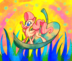 Size: 3800x3200 | Tagged: safe, artist:docwario, fluttershy, pegasus, pony, female, leaf, mare, micro, solo