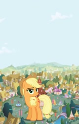 Size: 1280x2000 | Tagged: safe, artist:jerryakira80, applejack, berry punch, berryshine, bon bon, cherry berry, linky, pinkie pie, shoeshine, sweetie drops, earth pony, pony, female, giant pony, hooves, macro, mare, ponyville