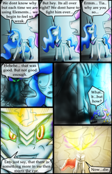 Size: 1200x1864 | Tagged: safe, artist:bonaxor, king sombra, princess celestia, princess luna, alicorn, pony, unicorn, comic:corruption, comic