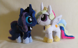 Size: 900x554 | Tagged: safe, artist:magnastorm, princess celestia, princess luna, chibi, irl, photo, plushie