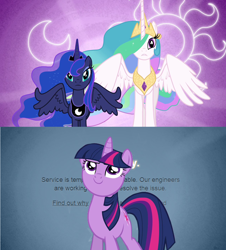 Size: 1280x1418 | Tagged: safe, artist:capnpea, edit, princess celestia, princess luna, twilight sparkle, alicorn, pony, tumblr