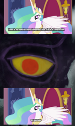 Size: 551x921 | Tagged: safe, princess celestia, alicorn, pony, ursa major, comic, dialogue, teenage mutant ninja turtles