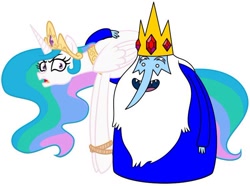 Size: 750x557 | Tagged: safe, princess celestia, alicorn, pony, adventure time, crossover, female, ice king