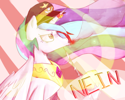 Size: 1280x1024 | Tagged: safe, princess celestia, alicorn, pony, equestria-latina, female, mare, multicolored mane, solo, white coat