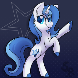 Size: 2179x2160 | Tagged: safe, artist:shibaroll, derpibooru import, oc, oc only, oc:stellarsymphony, pony, unicorn, charity, colored hooves, rearing, solo