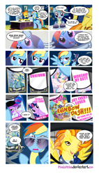 Size: 1200x2108 | Tagged: safe, artist:pixelkitties, idw, princess celestia, rainbow dash, spitfire, alicorn, pegasus, pony, g3, wonderbolts academy, comic, g3 faic, littlest pet shop, lps, they live, wonderbolt trainee uniform