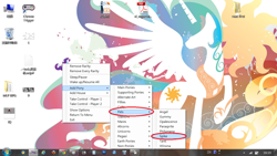 Size: 1366x768 | Tagged: safe, princess celestia, rarity, alicorn, pony, unicorn, desktop ponies, windows, windows 7