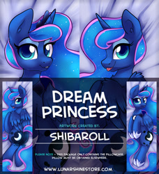 Size: 800x876 | Tagged: safe, artist:shibaroll, derpibooru import, princess luna, alicorn, pony, advertisement