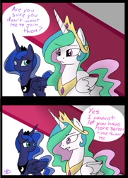 Size: 610x841 | Tagged: safe, artist:derpiliciouspony, princess celestia, princess luna, alicorn, pony, comic, crown, female, horn, jewelry, mare, regalia, siblings, sisters