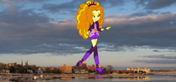 Size: 3000x1400 | Tagged: safe, artist:orin331, edit, adagio dazzle, better together, equestria girls, find the magic, charlottetown, female, giantess, macro, prince edward island, vector, vector edit