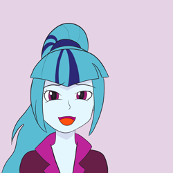 Size: 1440x1440 | Tagged: safe, alternate version, artist:scraggleman, sonata dusk, equestria girls, open mouth, simple background, solo