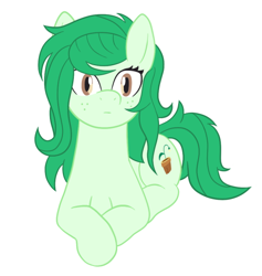 Size: 500x528 | Tagged: safe, artist:scraggleman, wallflower blush, earth pony, pony, better together, equestria girls, forgotten friendship, cutie mark, equestria girls ponified, female, looking at you, lying down, mare, ponified, simple background, solo, wallflower's cutie mark, white background