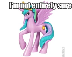 Size: 378x300 | Tagged: safe, princess celestia, alicorn, pony, betrayal, gift set, image macro, irl, lord british, meme, photo, pinklestia, simple background, solo, toy, ultima, ultima ix, white background