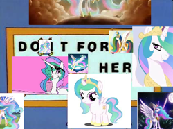 Size: 425x316 | Tagged: safe, edit, princess celestia, alicorn, pony, do it for her, exploitable meme, meme, the simpsons