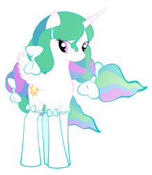 Size: 1500x1723 | Tagged: safe, artist:daisy, princess celestia, alicorn, pony, alternate hairstyle, bow, clothes, cute, cutelestia, female, solo, stockings