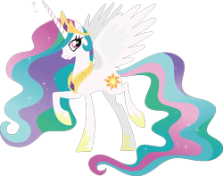 Size: 1775x1400 | Tagged: safe, artist:kanesthename, princess celestia, alicorn, pony, female, mare, simple background, solo, transparent background, vector