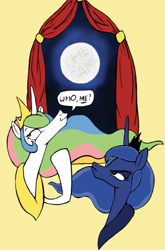 Size: 499x756 | Tagged: safe, artist:hak2, princess celestia, princess luna, alicorn, pony, the game, trollestia