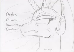 Size: 2000x1414 | Tagged: safe, artist:linas3001, princess celestia, alicorn, pony, female, sketch, tyrant celestia