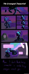 Size: 866x2200 | Tagged: safe, artist:russiankolz, princess celestia, oc, oc:nyx, alicorn, pony, comic, feels, youngest immortal