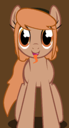 Size: 300x550 | Tagged: safe, artist:kajio, oc, oc only, oc:thingpone, adoracreepy, animated, creepy, cute, eldritch abomination, looking at you, monstrously cute, scary, show accurate, solo, spooky, tail wag, tentacle tongue, the thing, tongue out
