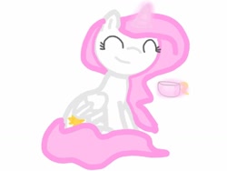 Size: 1024x768 | Tagged: safe, artist:flutterfudge, princess celestia, alicorn, pony, filly, solo, tea