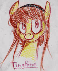 Size: 693x841 | Tagged: safe, artist:le chat tombe de la fenêtre, oc, oc only, oc:thingpone, pencil drawing, traditional art