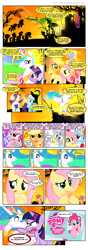 Size: 1200x3397 | Tagged: safe, artist:pixelkitties, applejack, derpy hooves, fluttershy, pinkie pie, princess celestia, rainbow dash, rarity, scootaloo, twilight sparkle, alicorn, alien, earth pony, pegasus, pony, unicorn, comic, female, mare, vulgar