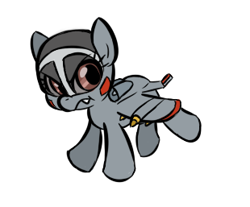 Size: 310x257 | Tagged: safe, artist:jessy, oc, oc only, oc:blitz, original species, plane pony, pony, a-10 thunderbolt ii, cute, filly, plane, solo