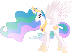 Size: 5000x3679 | Tagged: safe, artist:lextsy, princess celestia, alicorn, pony, absurd resolution, female, mare, simple background, solo, transparent background, vector