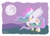 Size: 1024x744 | Tagged: safe, artist:citron--vert, princess celestia, alicorn, pony, mare in the moon, moon, sad, solo