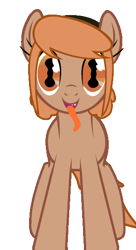 Size: 300x550 | Tagged: safe, artist:kajio, oc, oc only, oc:thingpone, adoracreepy, body horror, creepy, cute, eldritch abomination, looking at you, monstrously cute, scary, simple background, solo, spooky, tail wag, tentacle tongue, tentacles, the thing, tongue out, transparent background