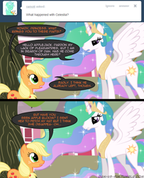 Size: 650x800 | Tagged: safe, artist:mixermike622, applejack, princess celestia, alicorn, earth pony, pony, dan vs, dan vs fim