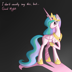 Size: 1500x1500 | Tagged: safe, artist:jackiephantom13, princess celestia, alicorn, pony, role reversal, shadow, solo