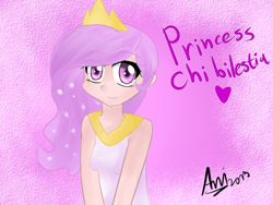 Size: 800x600 | Tagged: safe, artist:xanikrawlerlazarx, princess celestia, humanized, pink-mane celestia, younger